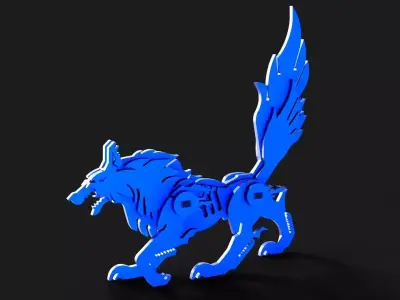 Cyber Wolf Kit Puzzle 3D model