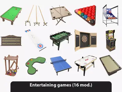 Entertaining games 3D model