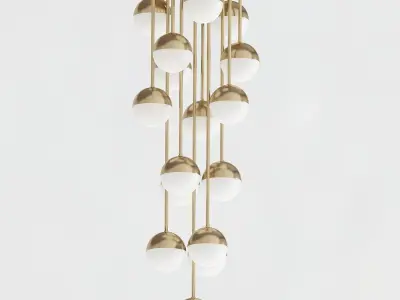 Italian Globe Cedar Moss Light 16 3D model