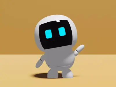 Mono - Cute Robot character Low-poly 3D model