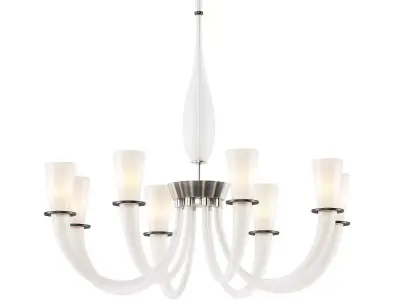 Untitled modern chandelier with glass shades 3D model
