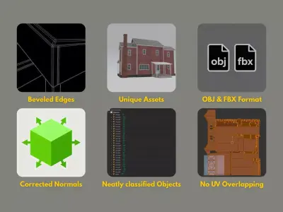 Suburb House Collection 24 high quality town houses 3D model