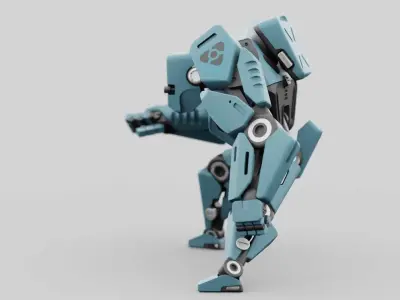 CYBER DROID RIGGED 3D model
