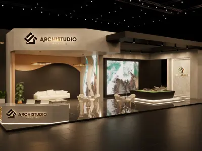 Real estate booth 20m x 8m 3D model 3D model