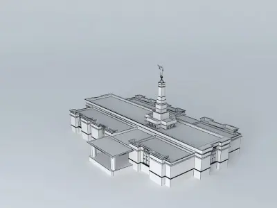 LDS. Veracruz Mexico Mormon Temple, 93rd operating temple Free 3D model