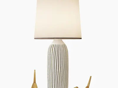 Mid Century Table Lamp Bullet 3D model