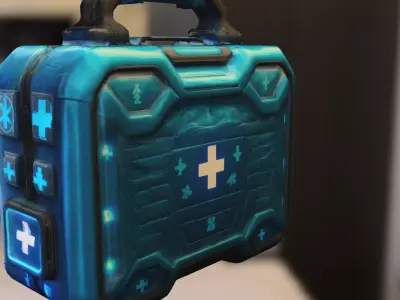 Sci Fi Medical Kit Low-poly 3D model