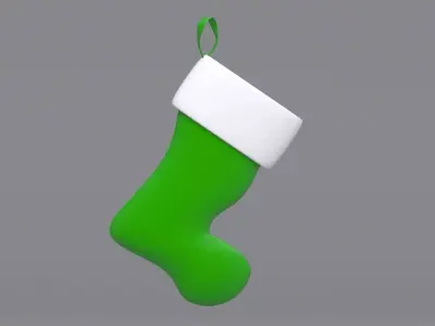 Christmas Stockings green 3D model