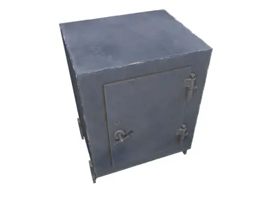  metal safe Low-poly 3D model