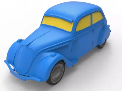 Peugeot 202 1938 Classic Car 3D print model