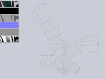 Alien plant Low-poly 3D model