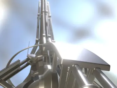 Terraforming Tower Highpoly Version 3D model