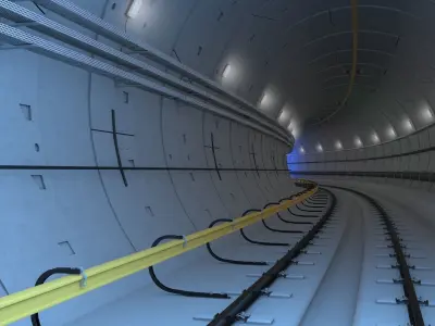 Railway Tunnel Adjustable 3D model