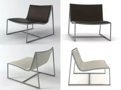 Samoa four different lounge chairs 3D model