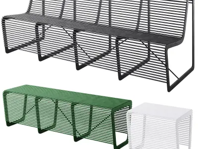 Park bench Limpido by mmcite 3D model