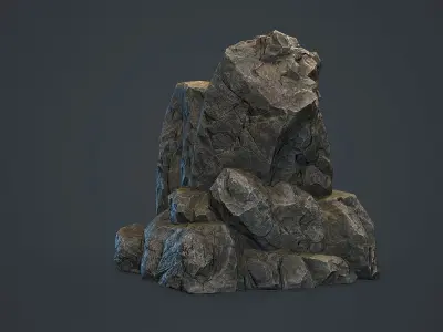 Rock Boulder 9 Low-poly 3D model