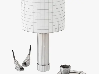 Acrylic Column Table Lamp 3D model