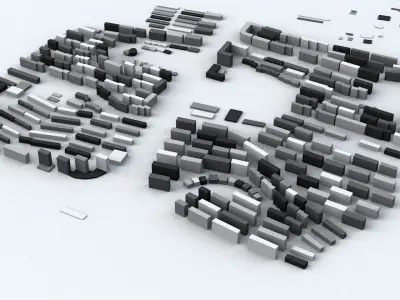 Changchun Streets and Buildings 3D model