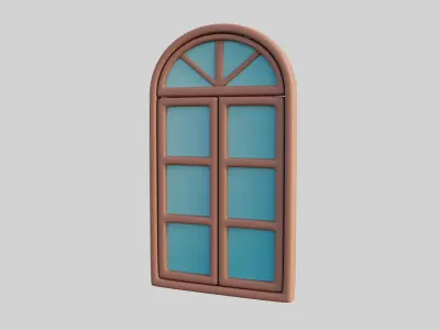 Cartoon Window 12a 3D model