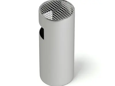 Metal Recycle Bin 3D Model 3D model