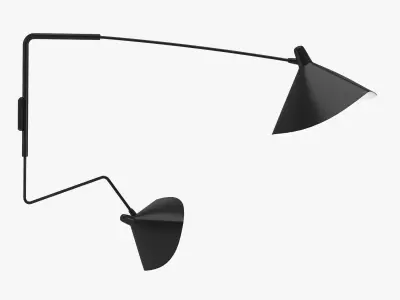 Serge Mouille two arm wall light 3D model