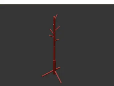 Bremen Coat Hanger White 3D model