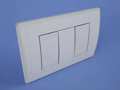 Socket power switch Interruttore bticino livinglight quadra 3D model