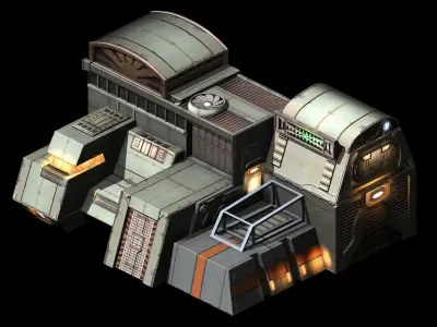 Space-Arsenal futuristic space station 3D model