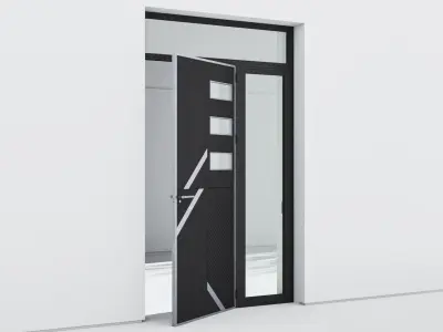 Aluminium door 302 3D model