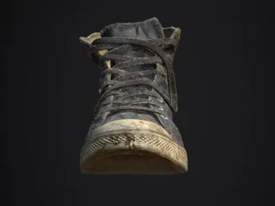 Converse Shoe grudge texture  Low-poly 3D model
