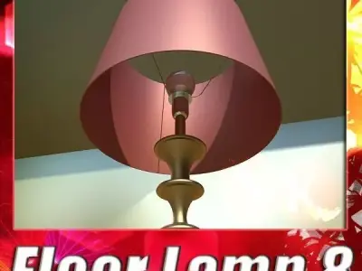 Modern Floor Lamp 08 Lunette 3D model