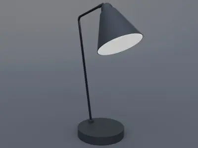 Awesome Black Table Lamp Black Lamp Free low-poly 3D model