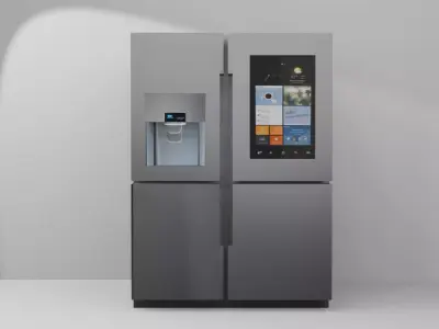 Modern fridge 3D Free low-poly 3D model