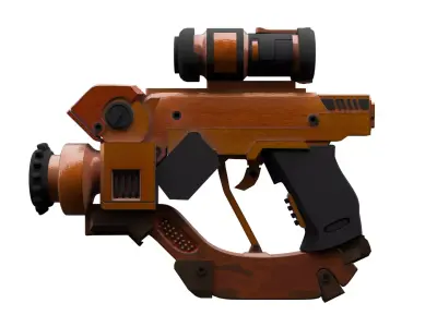 Sci-Fi Low Poly Gun 3D model