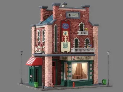 Cartoon House 11 3D model buy