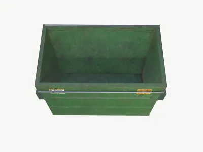 Garbage Dumpster Low-poly 3D model