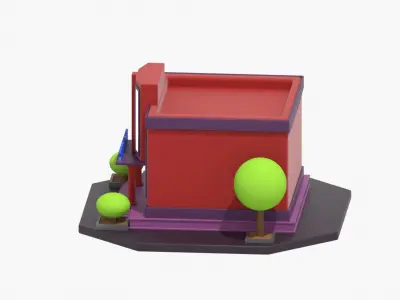 Theater 3D Illustration 3D model