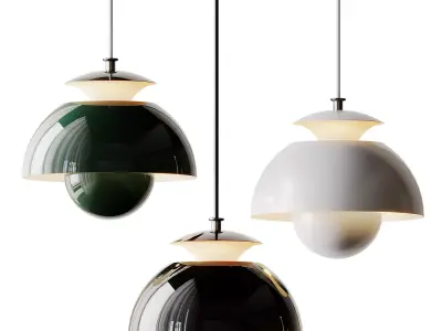 Macaron Metal Pendant Lamp 3D model