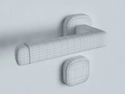  Electronic Door Handle Lever Lock 3D model