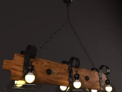 wood lamp  3D model