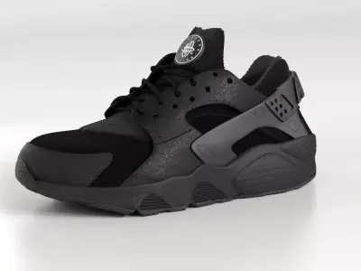 Nike Air Huarache Triple Black 3D model