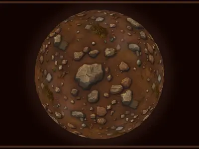 Ground - Earth and Rocks - 20 TEXTURES - Hand-painted -PACK 3--- Texture