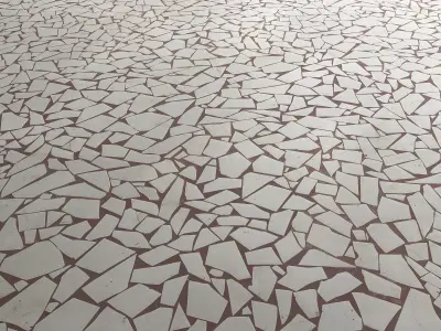 Floor Mosaic Crackle Milk Ceramics 04 Texture
