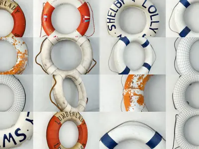 Life Preservers collection 3D Model Pack