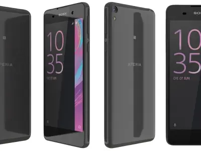 Sony Xperia E5 Black and White 3D model