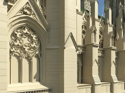 St Patrick Cathedral in Manhattan 3D print model