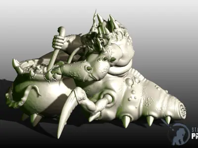 The cooker creature with spikes 3D model