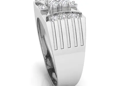 Small fancy mans ring 3D print model 3
