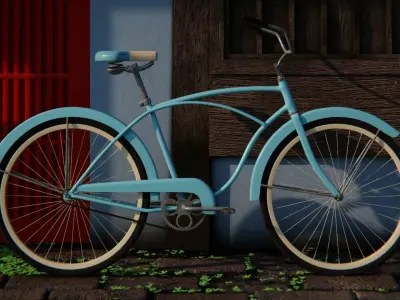 Japanese Alley 3d Scene 3D model