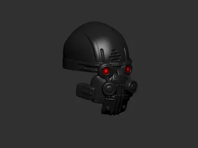 helmet high poly sculpt 3d printable ver 7 3D model 3D model 191